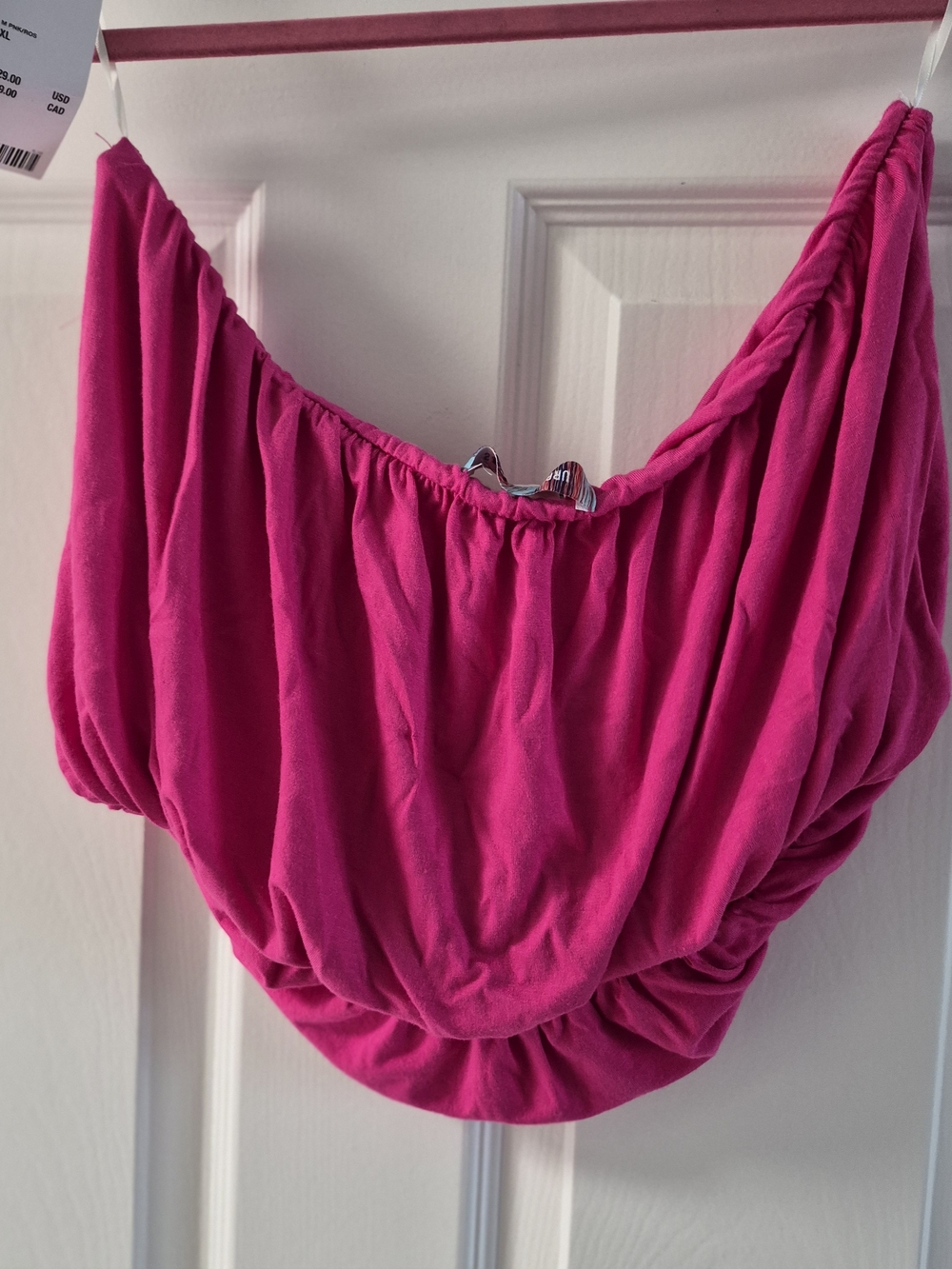 Urban Outfitters Hot Pink Gathered Bandeau Top XL